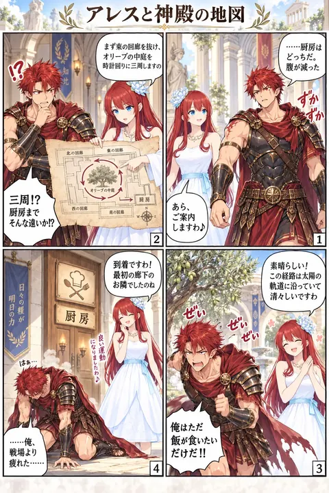 アレスと神殿の地図
