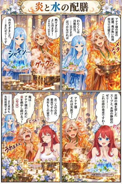 炎と水の配膳