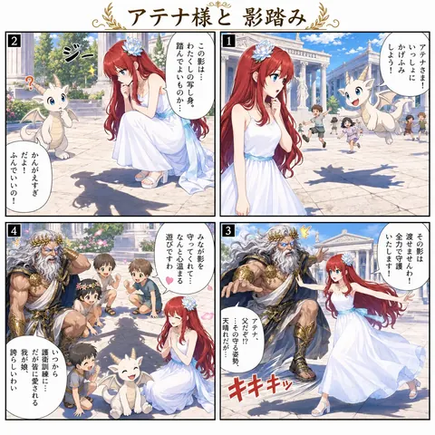 アテナ様と影踏み