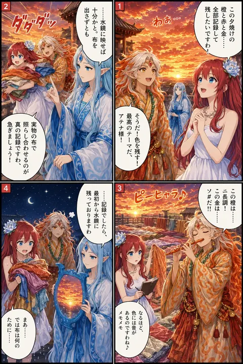 夕焼けの色見本