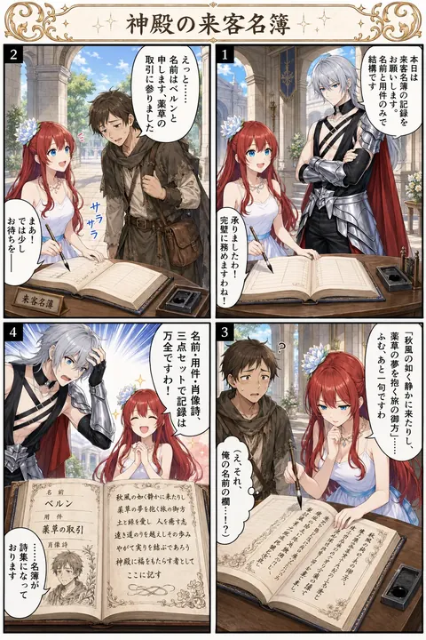 神殿の来客名簿
