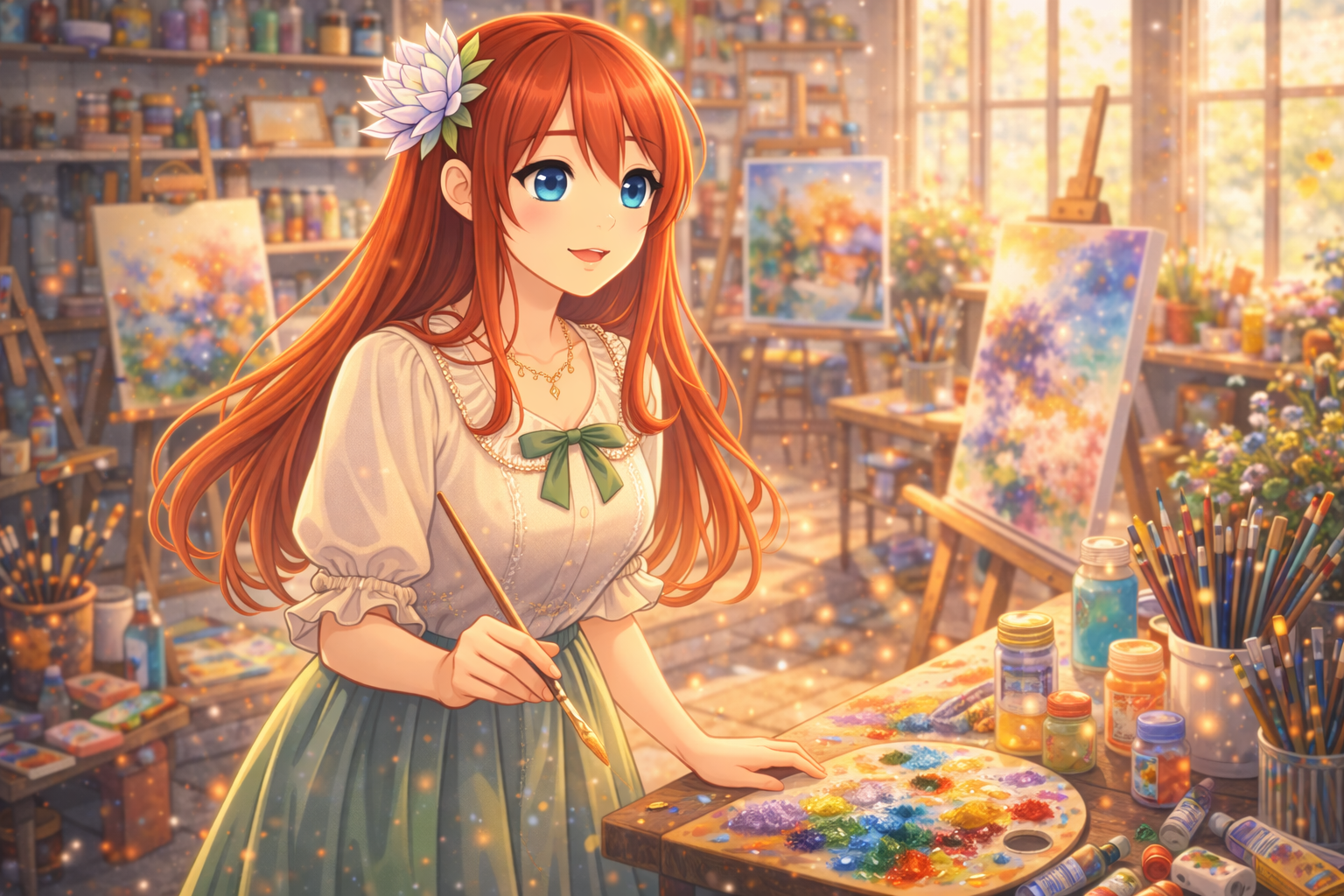 アトリエの画家