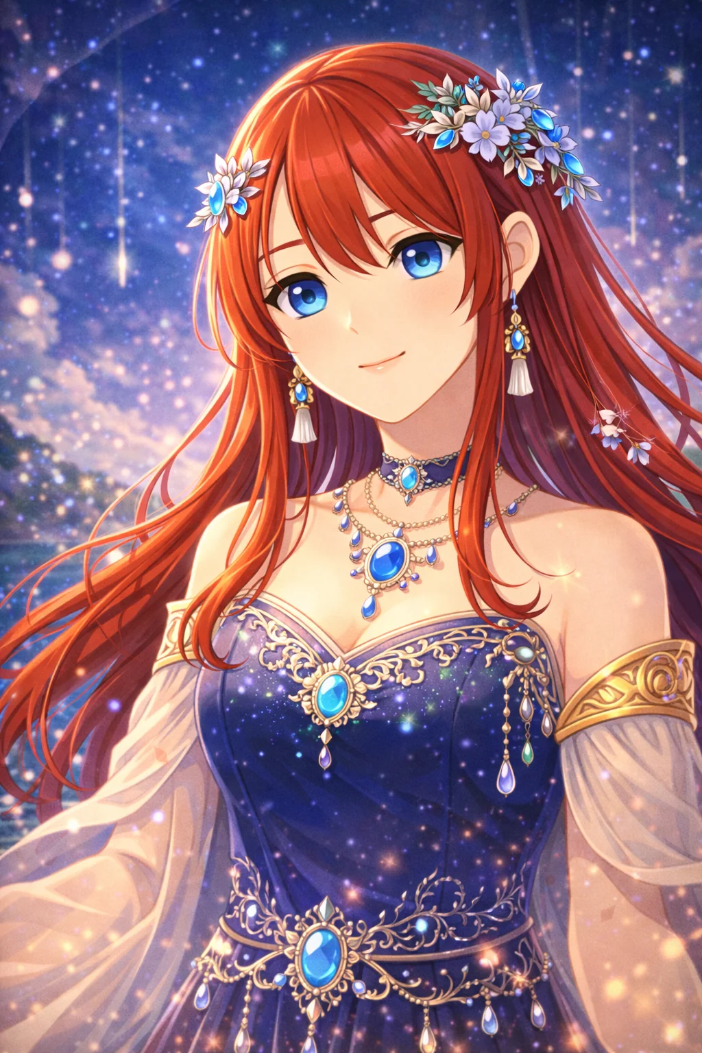 星夜の宝石ドレス