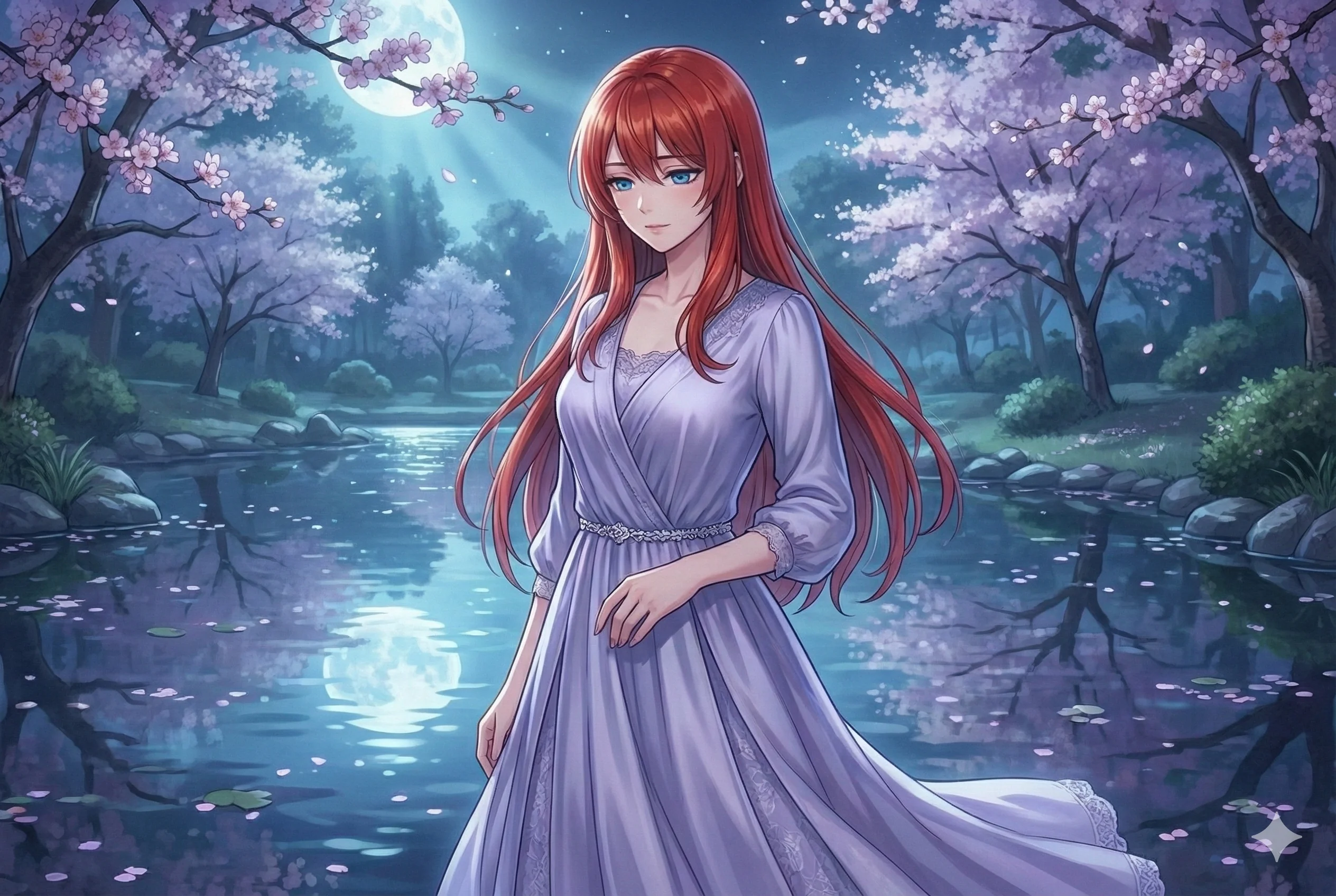 月夜の桜