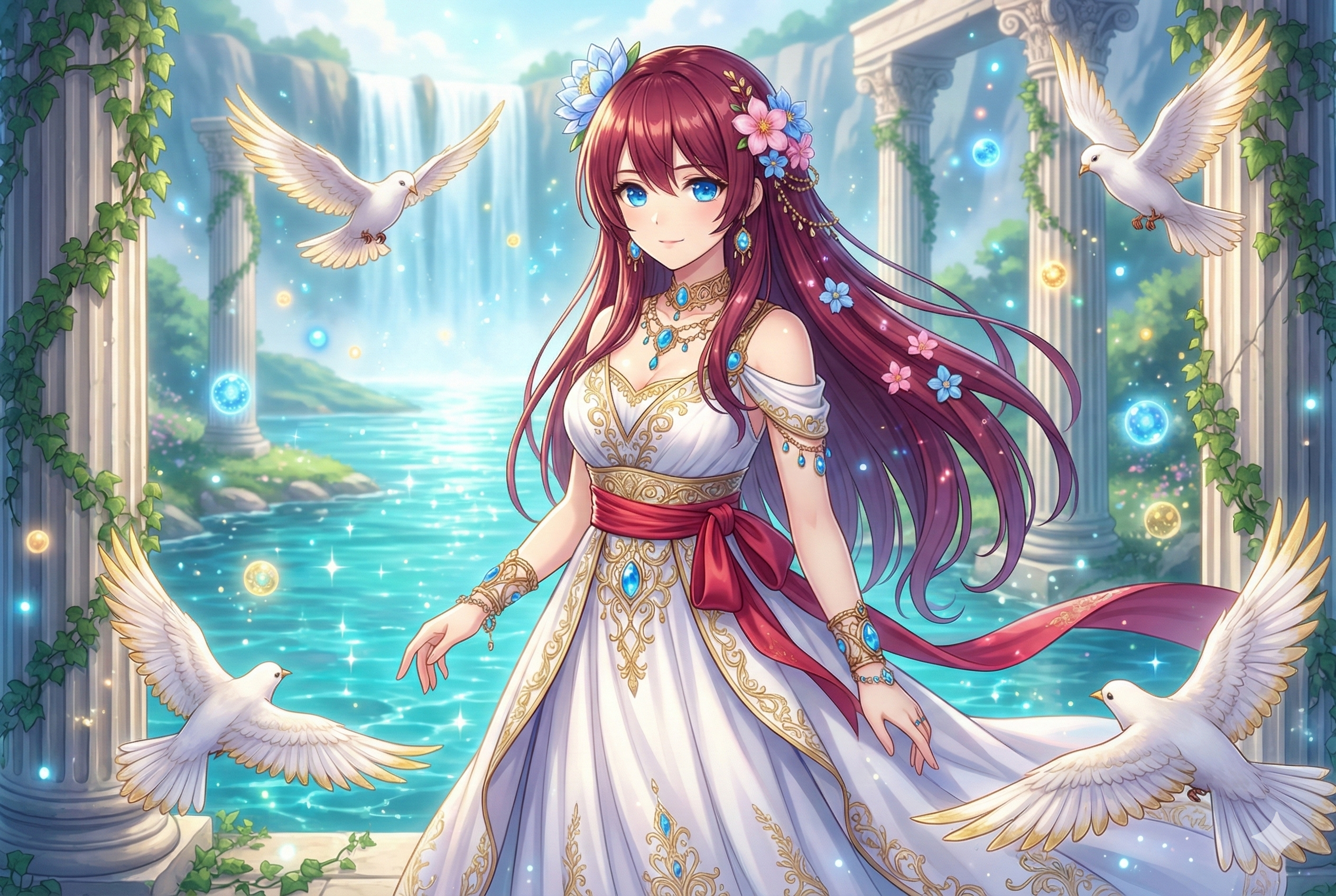 聖なる滝の女神